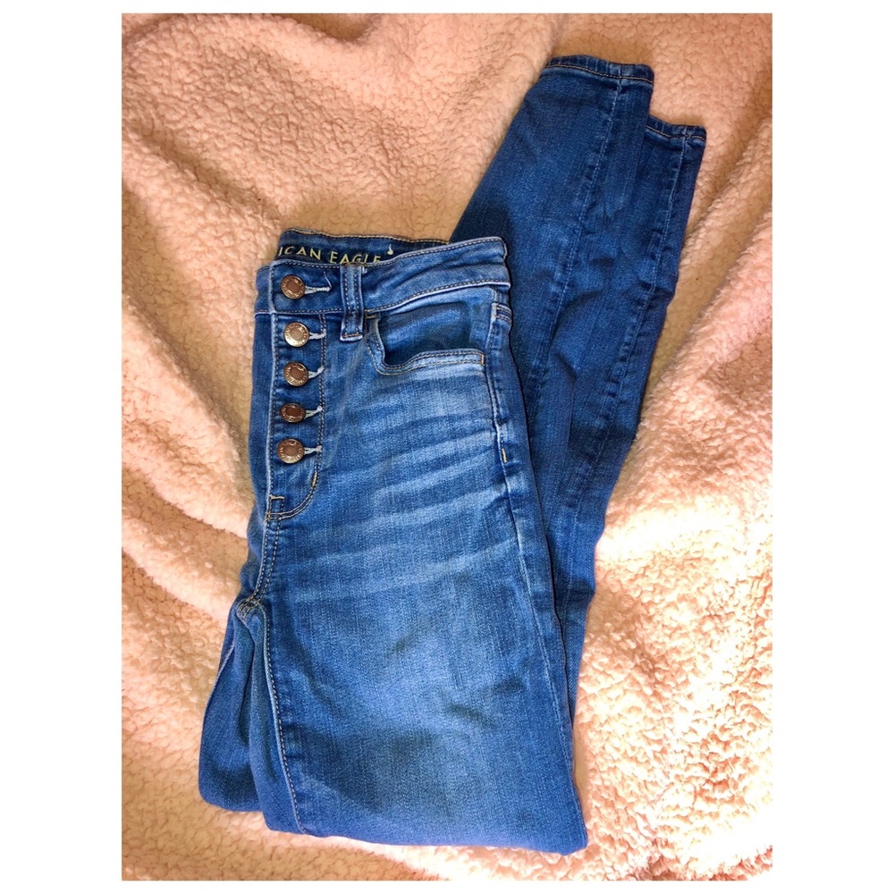 High waisted button up Jeans